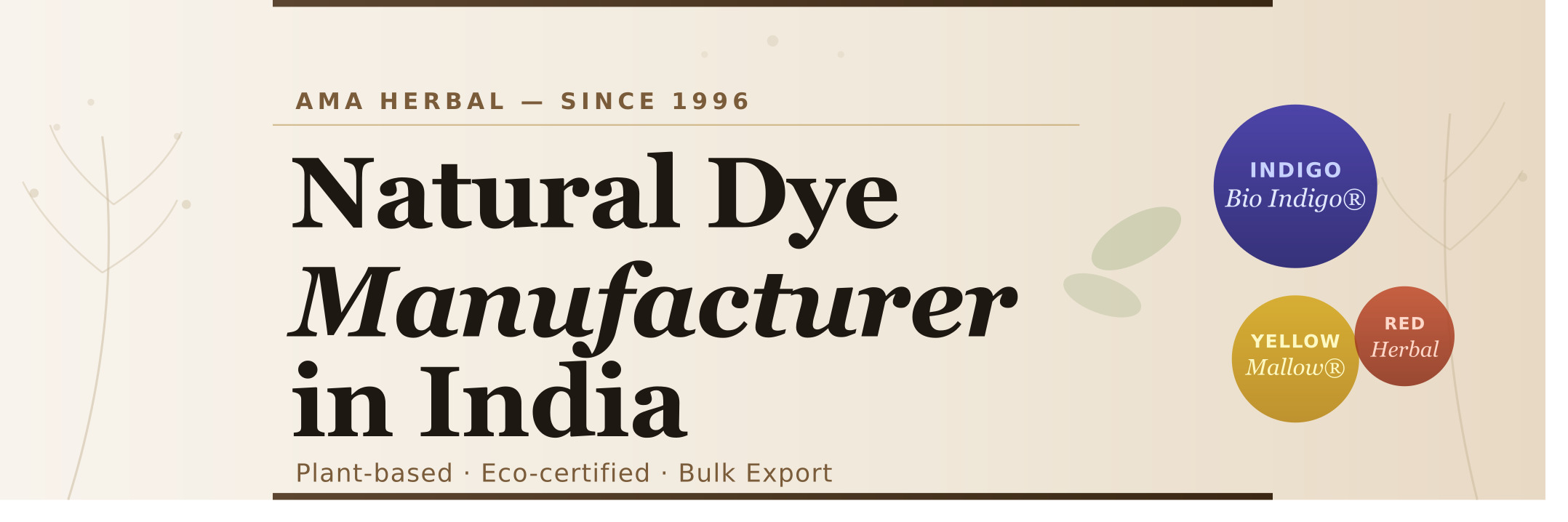natural dye manufacturer india header