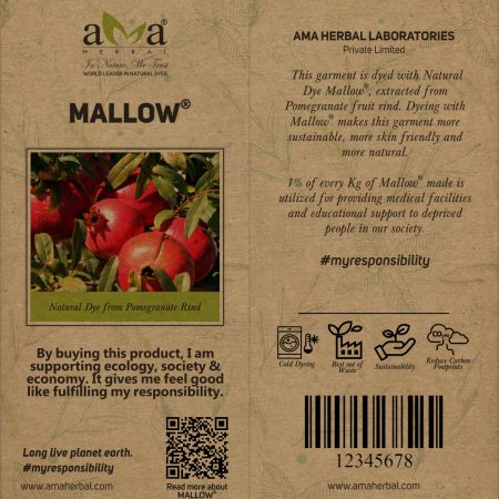 Mallow natural dye tag