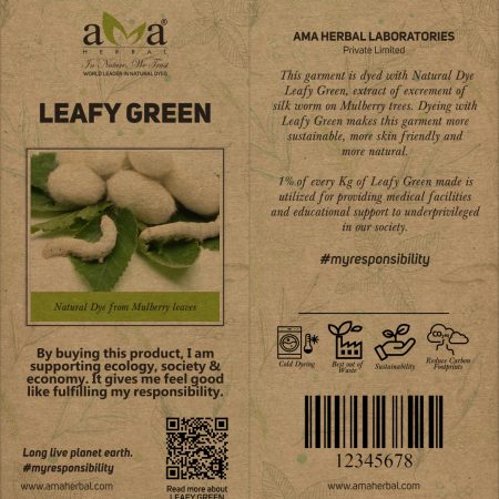 Leafy green natural dye tag